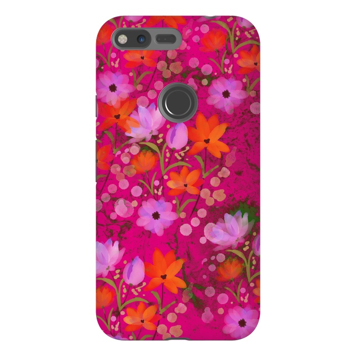 Pixel XL StrongFit Floral design watercolour floral bunch abstract design by Josie