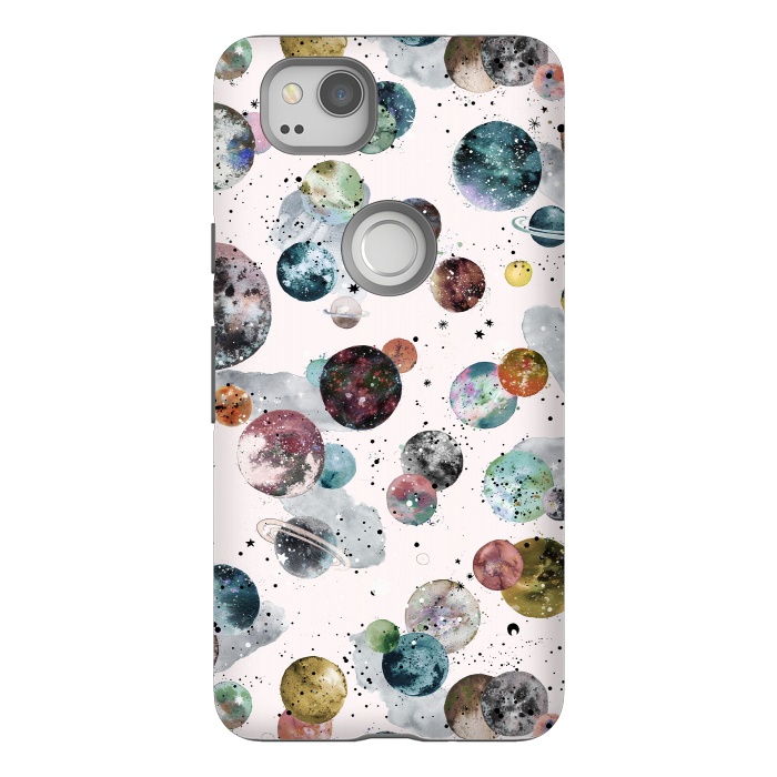 Pixel 2 StrongFit Cosmic Planets and Constellations Multicolored by Ninola Design