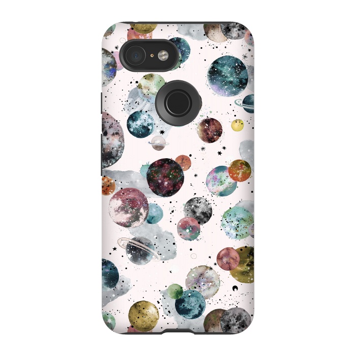 Pixel 3 StrongFit Cosmic Planets and Constellations Multicolored by Ninola Design