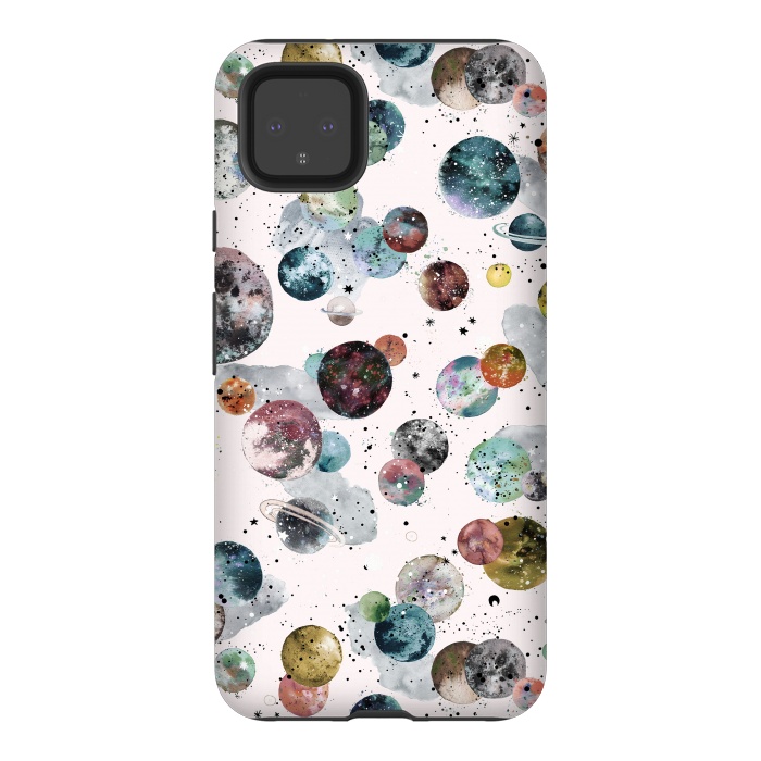 Pixel 4XL StrongFit Cosmic Planets and Constellations Multicolored by Ninola Design