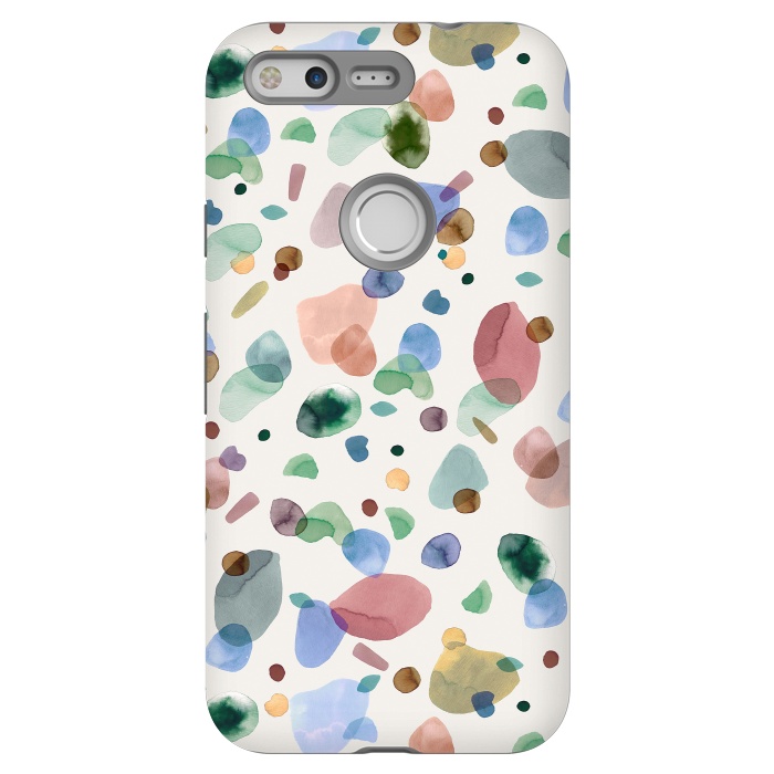 Pixel StrongFit Pebbles Terrazo Rounded Memphis Multicolored by Ninola Design