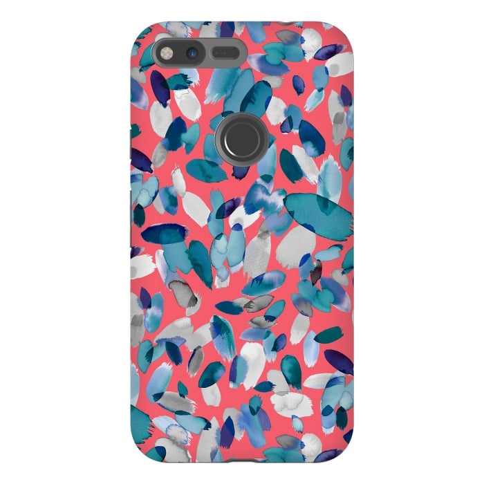 Pixel XL StrongFit Abstract Petal Stains Colorful Red Blue by Ninola Design