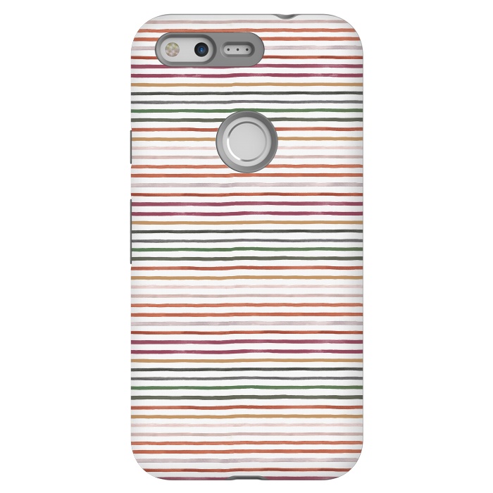Pixel StrongFit Marker Stripes and Lines Orange Green by Ninola Design