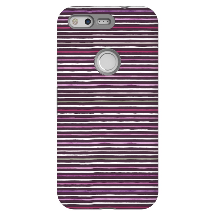 Pixel StrongFit Marker Stripes Lines Purple Dark Pink by Ninola Design