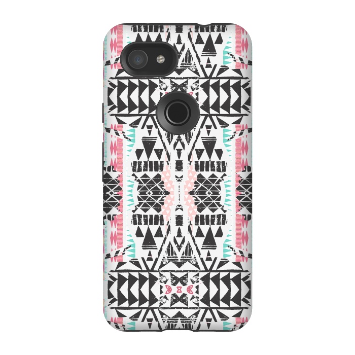 Pixel 3A StrongFit Playful tribal ethnic triangles by Oana 