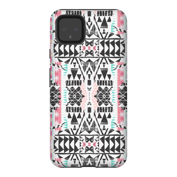 Pixel 4XL StrongFit Playful tribal ethnic triangles by Oana 