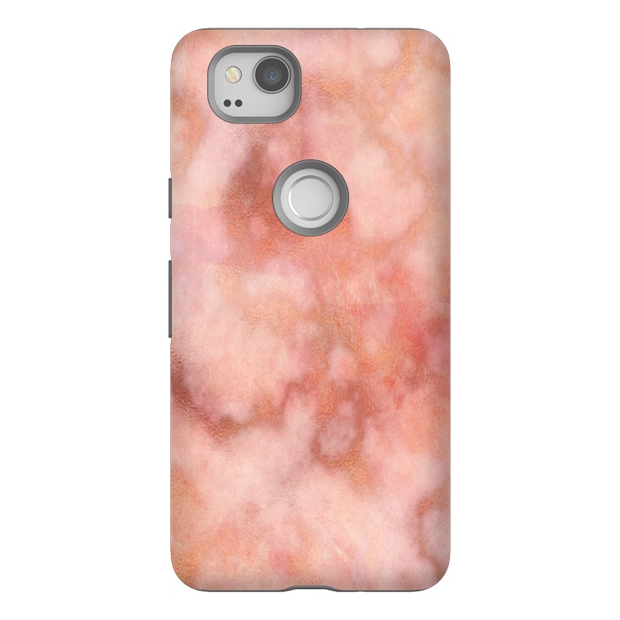 Pixel 2 StrongFit Elegant rose gold marble by Martina