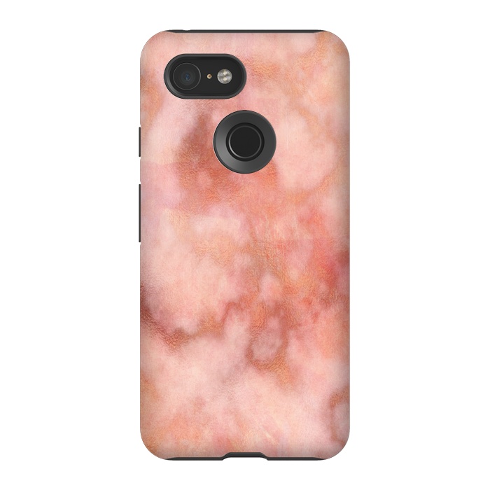 Pixel 3 StrongFit Elegant rose gold marble by Martina