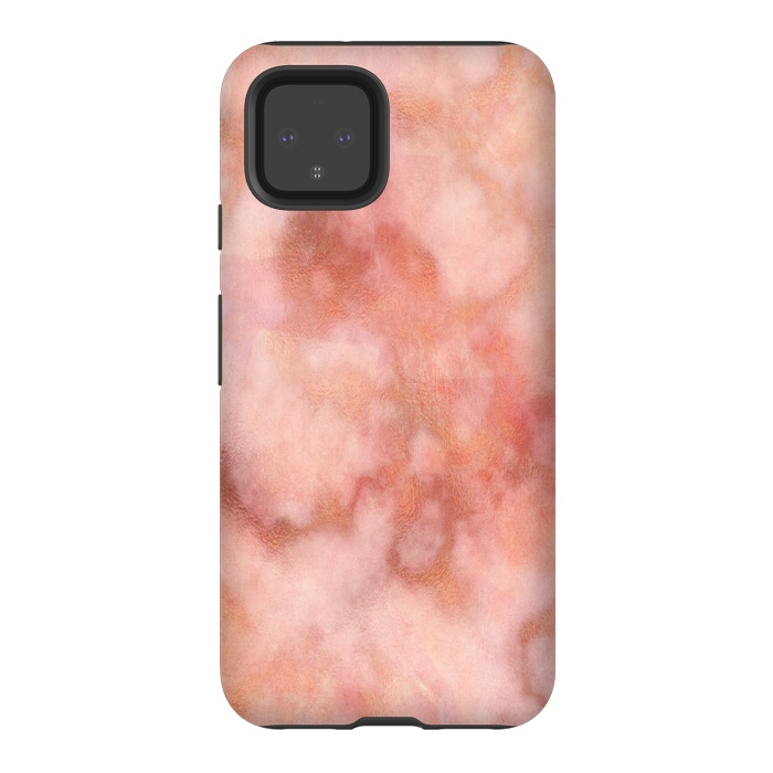Pixel 4 StrongFit Elegant rose gold marble by Martina