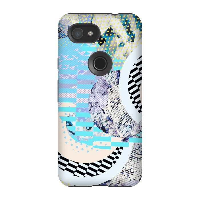 Pixel 3A StrongFit Abstract geometric Memphis Art Deco design by Oana 
