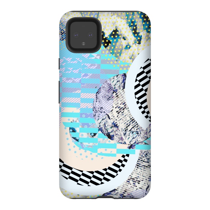 Pixel 4XL StrongFit Abstract geometric Memphis Art Deco design by Oana 