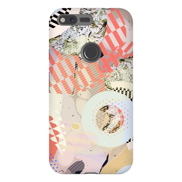 Pixel XL StrongFit Colorful abstract geometric Memphis art deco by Oana 