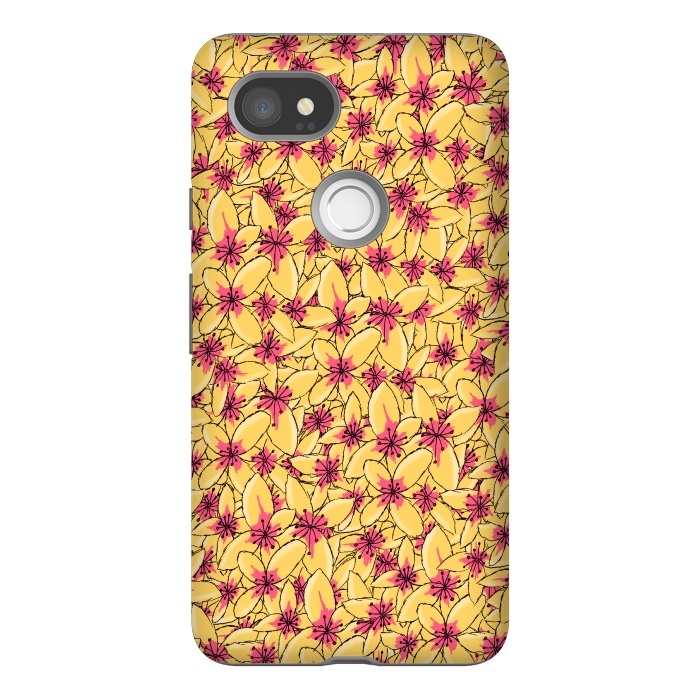Pixel 2XL StrongFit Yellow blossom by Steve Wade (Swade)
