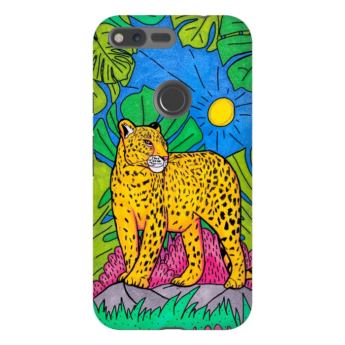Pixel XL StrongFit Jungle leopard by Steve Wade (Swade)
