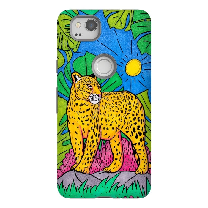 Pixel 2 StrongFit Jungle leopard by Steve Wade (Swade)
