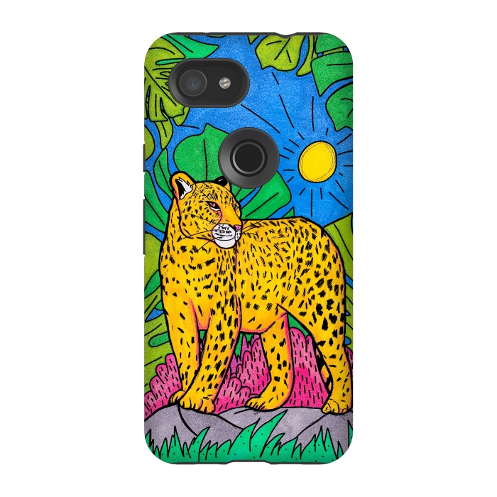 Pixel 3A StrongFit Jungle leopard by Steve Wade (Swade)