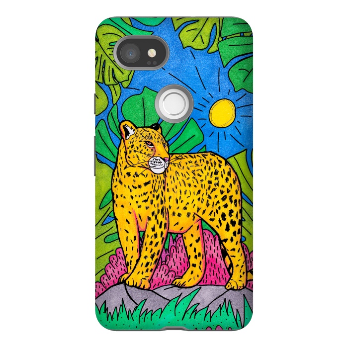 Pixel 2XL StrongFit Jungle leopard by Steve Wade (Swade)