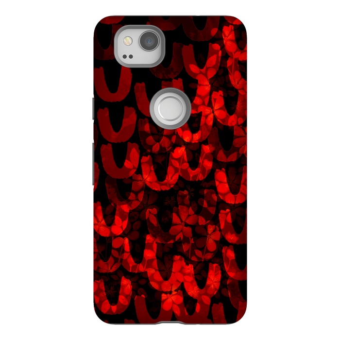 Pixel 2 StrongFit Red and black patterns by Josie