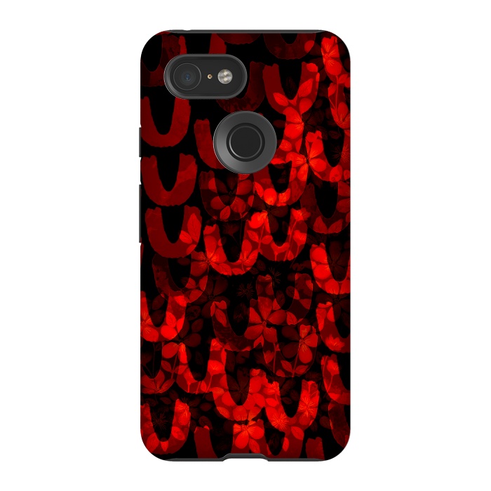 Pixel 3 StrongFit Red and black patterns by Josie