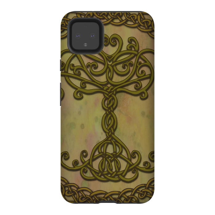 Pixel 4XL StrongFit Celtic Tree of Life I by Lotti Brown