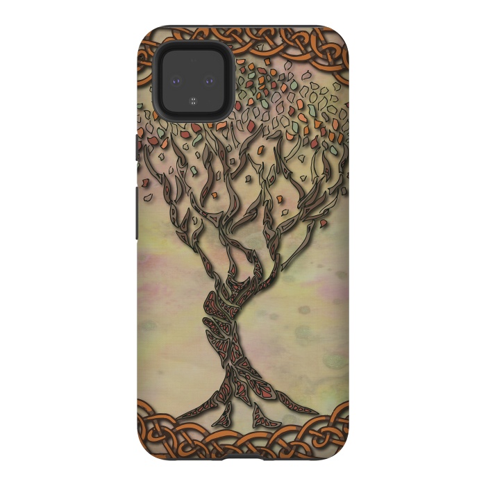 Pixel 4XL StrongFit Celtic Tree of Life II by Lotti Brown
