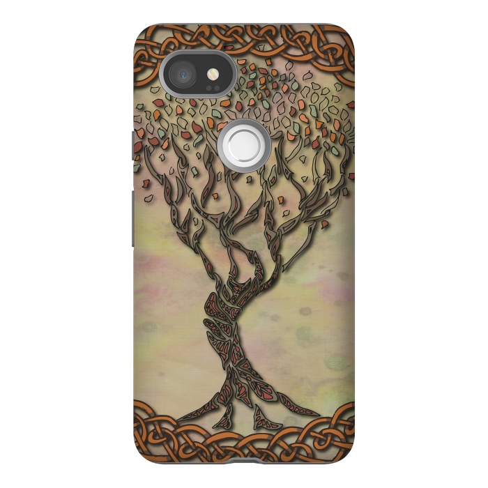 Pixel 2XL StrongFit Celtic Tree of Life II by Lotti Brown