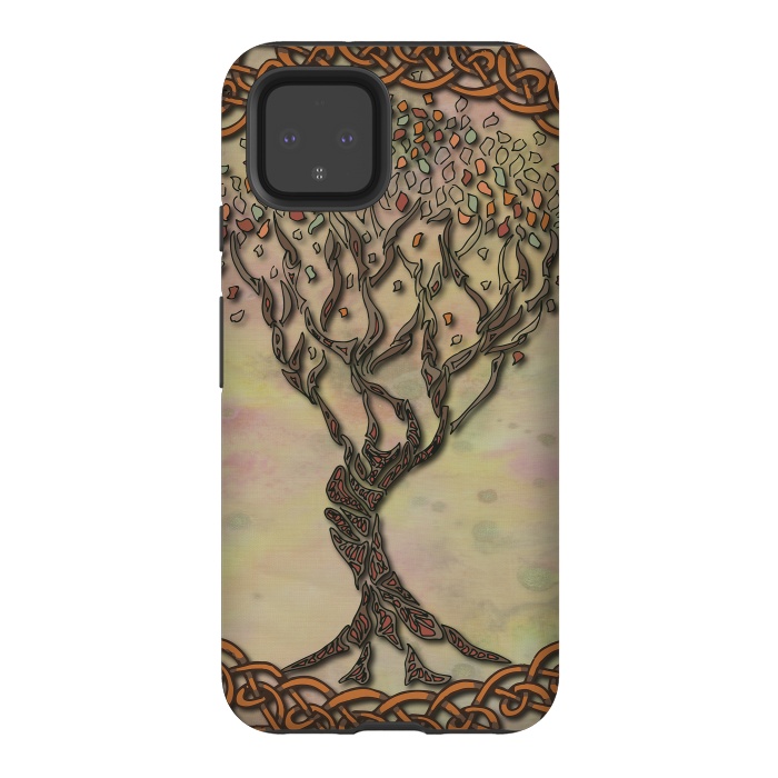 Pixel 4 StrongFit Celtic Tree of Life II by Lotti Brown