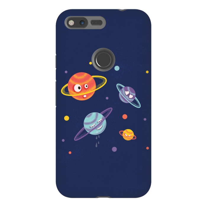 Pixel XL StrongFit Cute Planets Cartoon Space Kids by Boriana Giormova