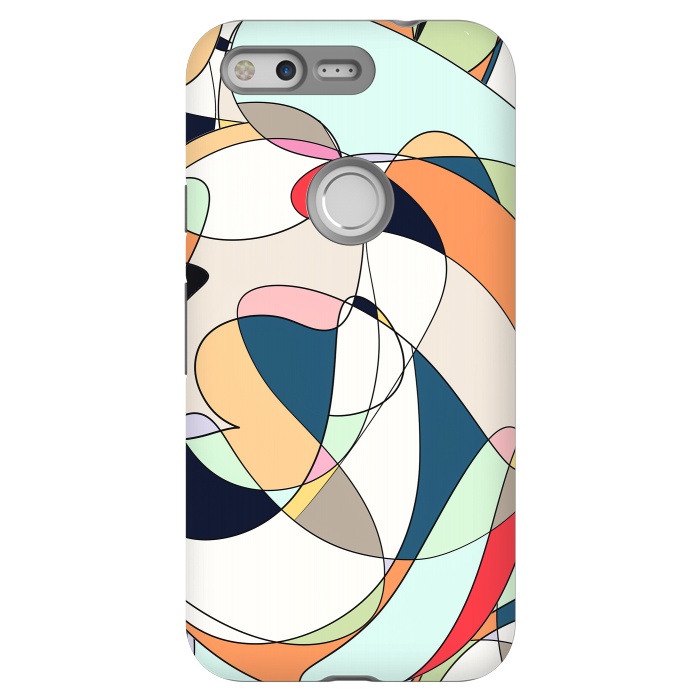 Pixel StrongFit Modern Colorful Abstract Line Art Design by InovArts