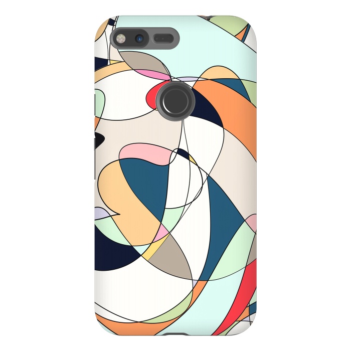 Pixel XL StrongFit Modern Colorful Abstract Line Art Design by InovArts