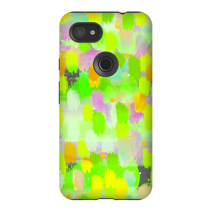 Pixel 3AXL StrongFit Yellow abstract  by Josie