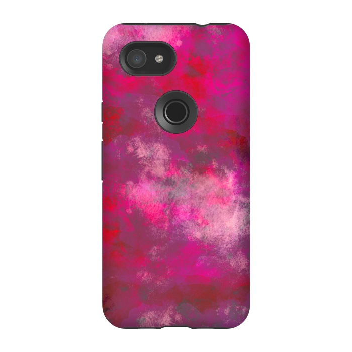 Pixel 3A StrongFit Pink abstract watercolor by Josie