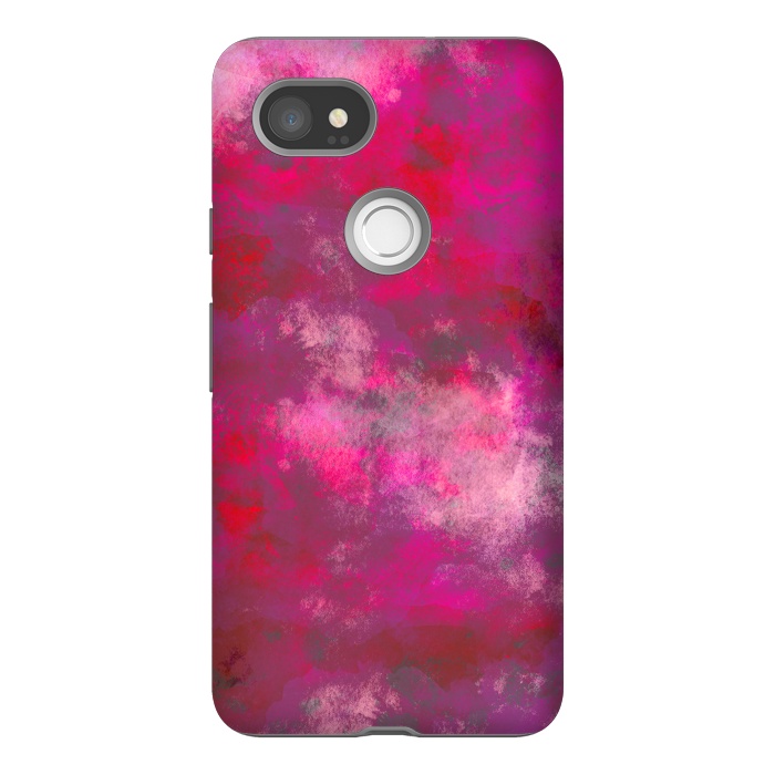 Pixel 2XL StrongFit Pink abstract watercolor by Josie