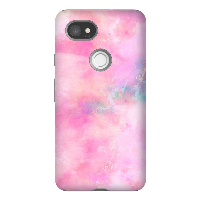 Pixel 2XL StrongFit Baby Pink watercolor abstract texture by Josie