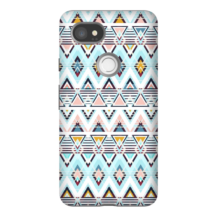 Pixel 2XL StrongFit Colorful ethnic tribal triangles by Oana 