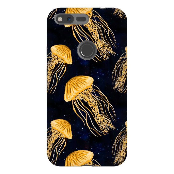 Pixel XL StrongFit Galaxy Jellyfish Pattern by Julie Erin Designs