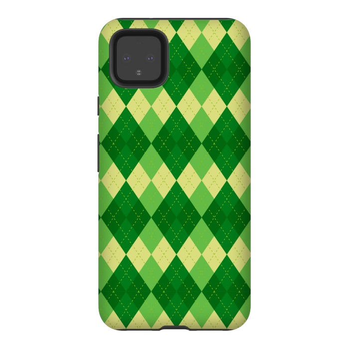Pixel 4XL StrongFit diamond green pattern by MALLIKA