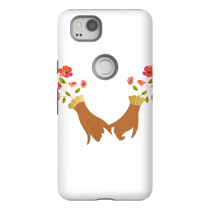 Pixel 2 StrongFit I Pinky Promise | Valentine's Day Love Friendship | Floral Botanical Join Hands Forever by Uma Prabhakar Gokhale
