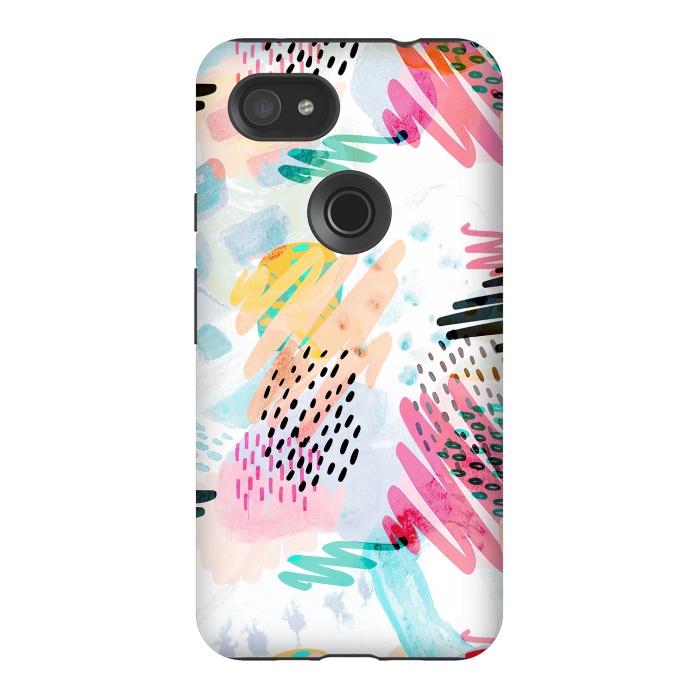 Pixel 3AXL StrongFit Fun colorful summer doodles by Oana 