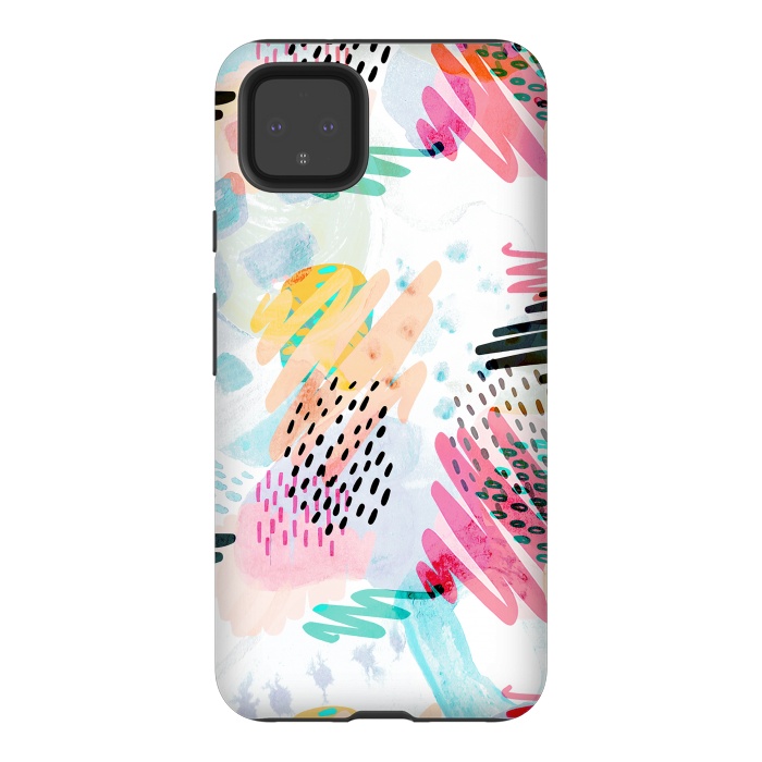 Pixel 4XL StrongFit Fun colorful summer doodles by Oana 