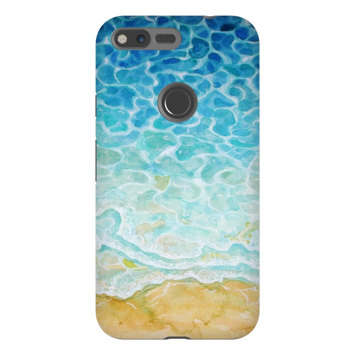 Pixel XL StrongFit Watercolor Sea G564 by Medusa GraphicArt