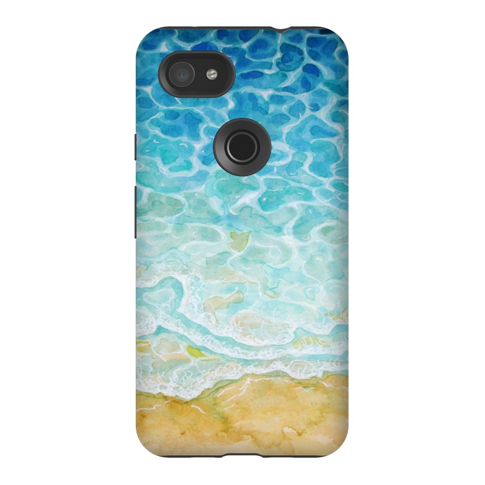 Pixel 3AXL StrongFit Watercolor Sea G564 by Medusa GraphicArt