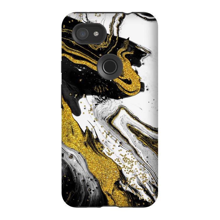 Pixel 3AXL StrongFit Luxe Black and Gold by Ashley Camille