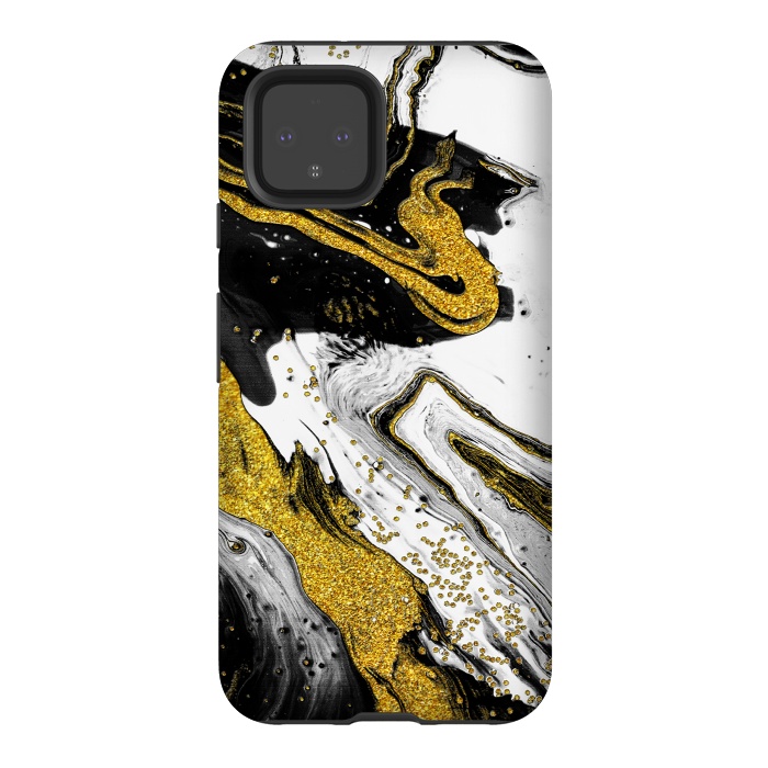 Pixel 4 StrongFit Luxe Black and Gold by Ashley Camille