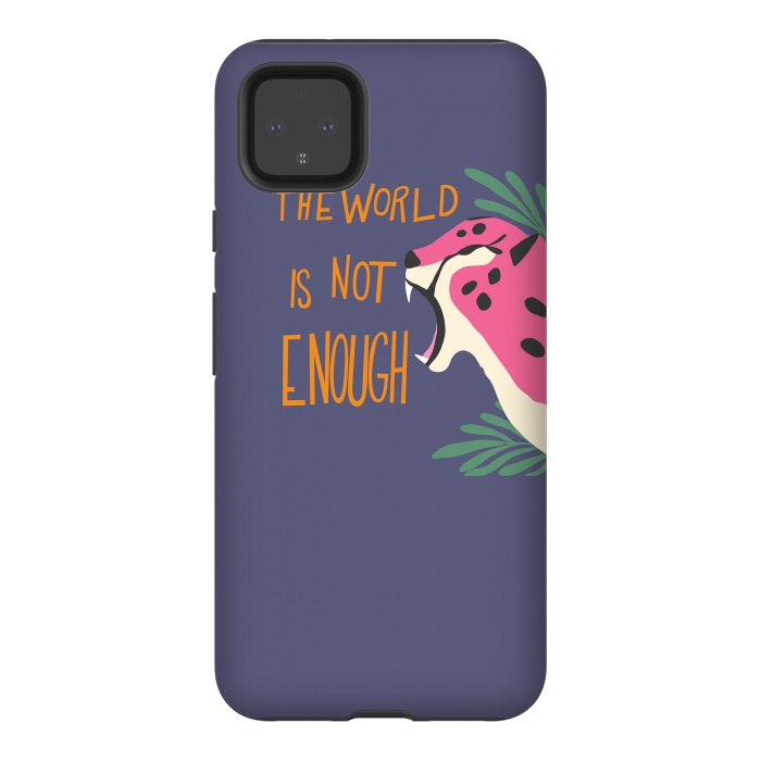 Pixel 4XL StrongFit Cheetah - the world is not enough, purple by Jelena Obradovic