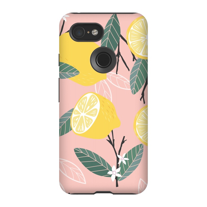 Pixel 3 StrongFit Lemon pattern 01 by Jelena Obradovic