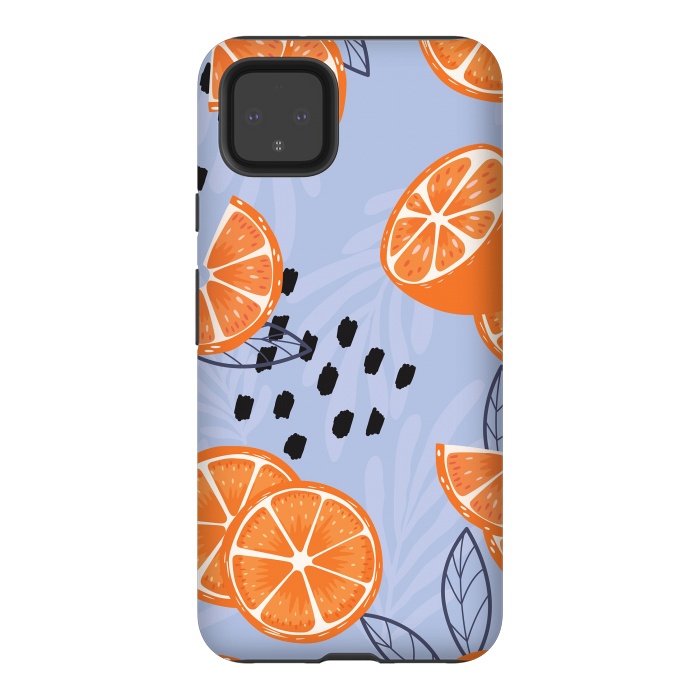Pixel 4XL StrongFit Orange pattern 04 by Jelena Obradovic