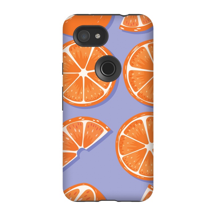 Pixel 3A StrongFit Orange pattern 08 by Jelena Obradovic