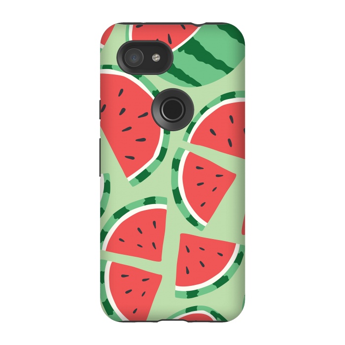 Pixel 3A StrongFit Watermelon pattern 01 by Jelena Obradovic