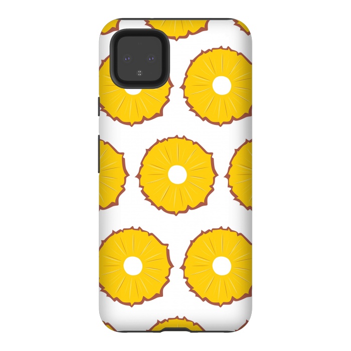 Pixel 4XL StrongFit Pineapple pattern 01 by Jelena Obradovic